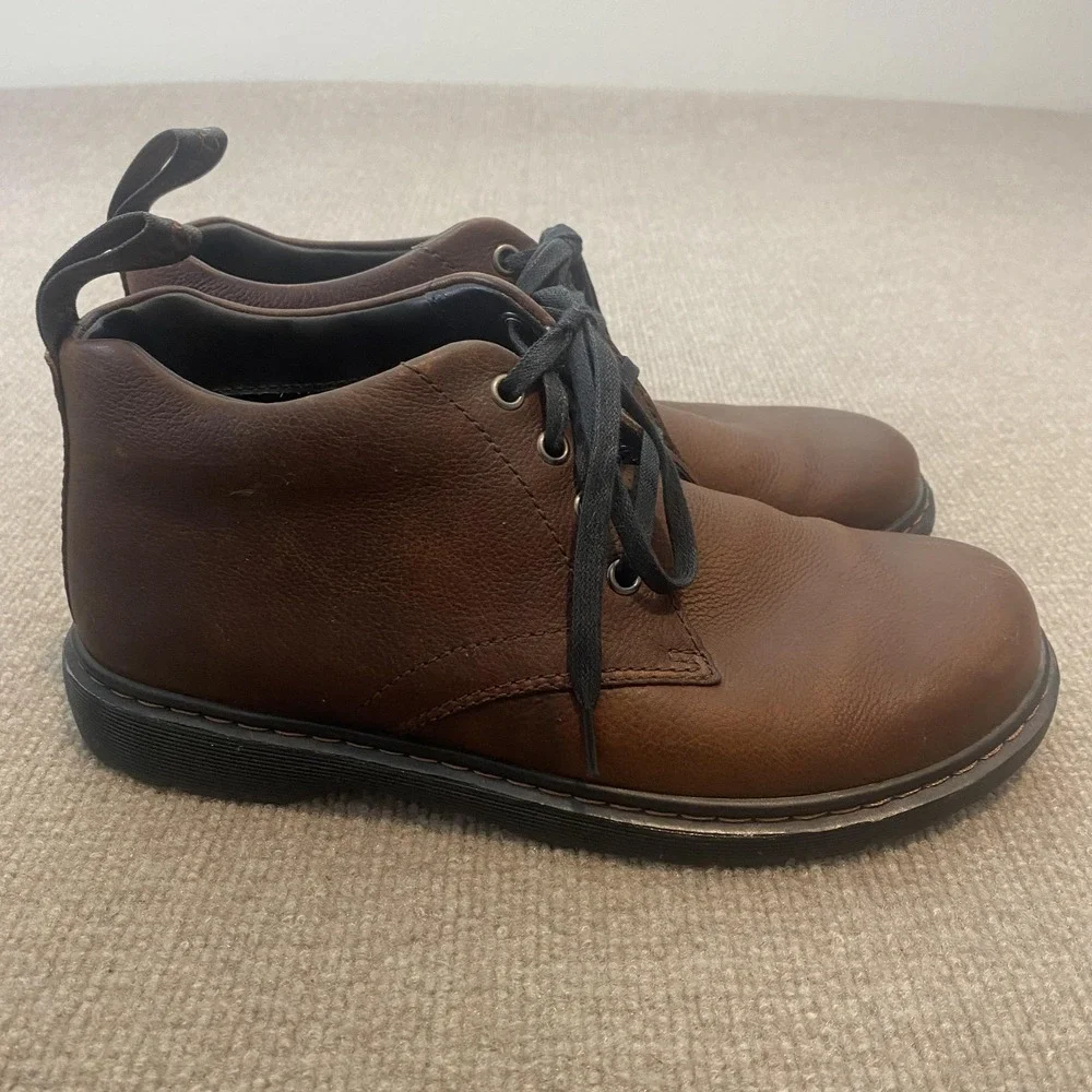 Dr. Martens Barnie Boots Mens 9 Womens 10‎ Brown Leather Chukka Ankle Grunge y2k